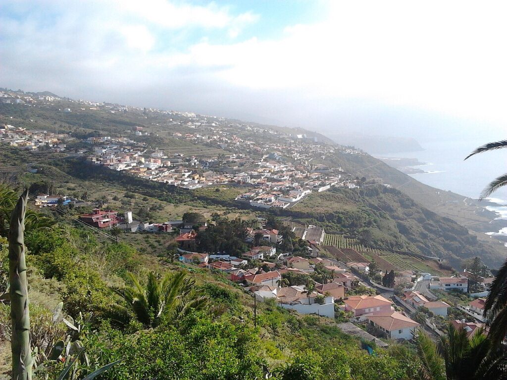 Vista del municipio de El Sauzal, en el norte de Tenerife