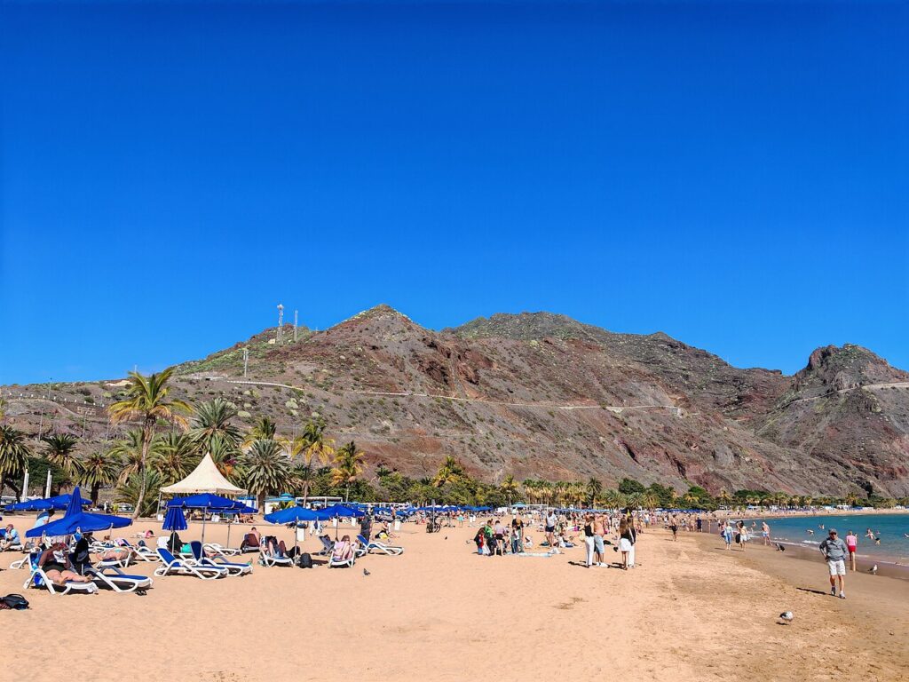 Playa de Las Teresitas, en San Andrés (Santa Cruz de Tenerife), en enero de 2025