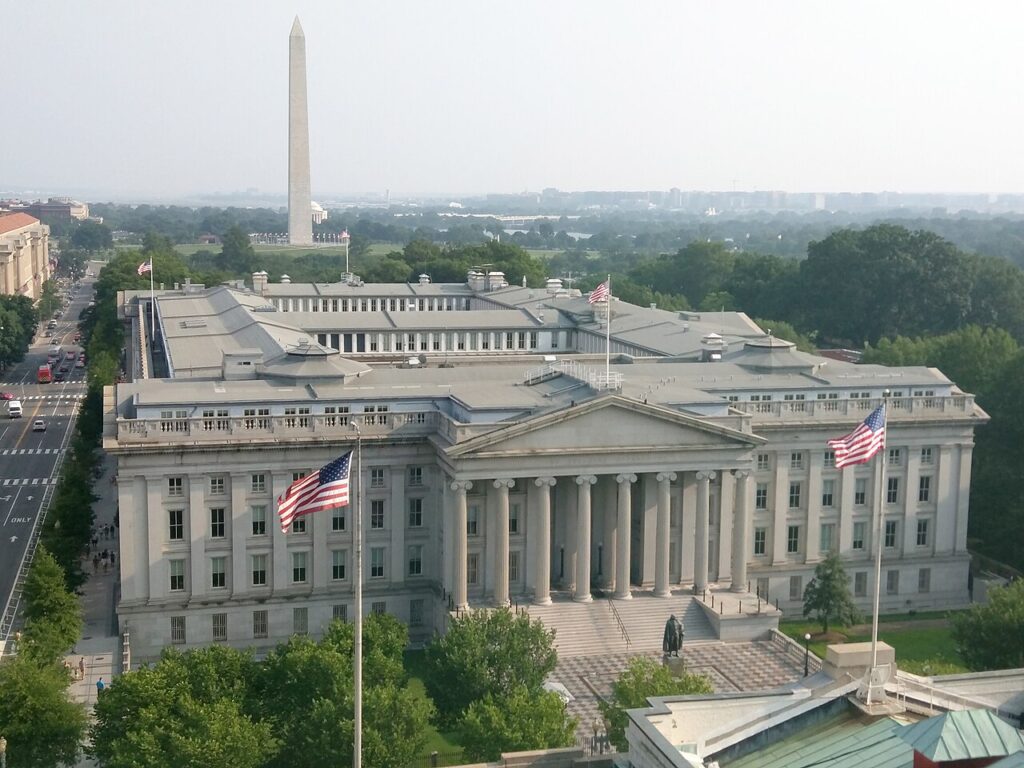 Edificio del Departamento del Tesoro de Estados Unidos, en Washington (imagen de archivo)