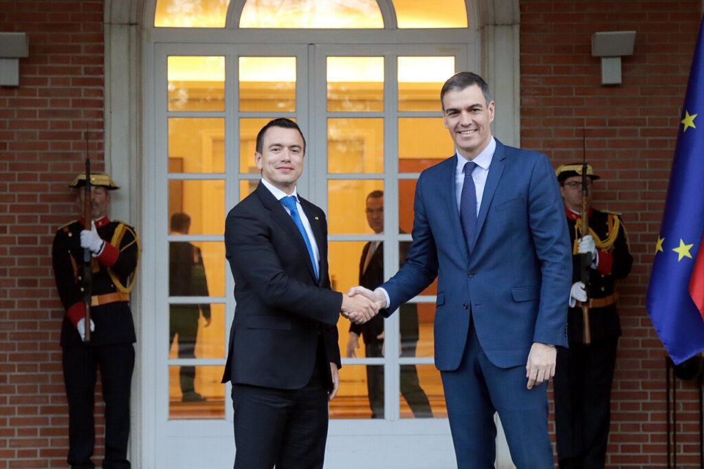 El presidente del Gobierno, Pedro Sánchez, durante una reunión de trabajo en Madrid en enero de 2024 (imagen de archivo)
