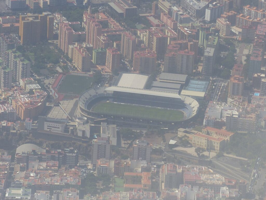 Vista aérea del estadio Heliodoro Rodríguez López, en Santa Cruz de Tenerife (imagen de archivo)