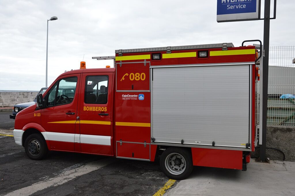 Vehículo de bomberos en Canarias (imagen de archivo)