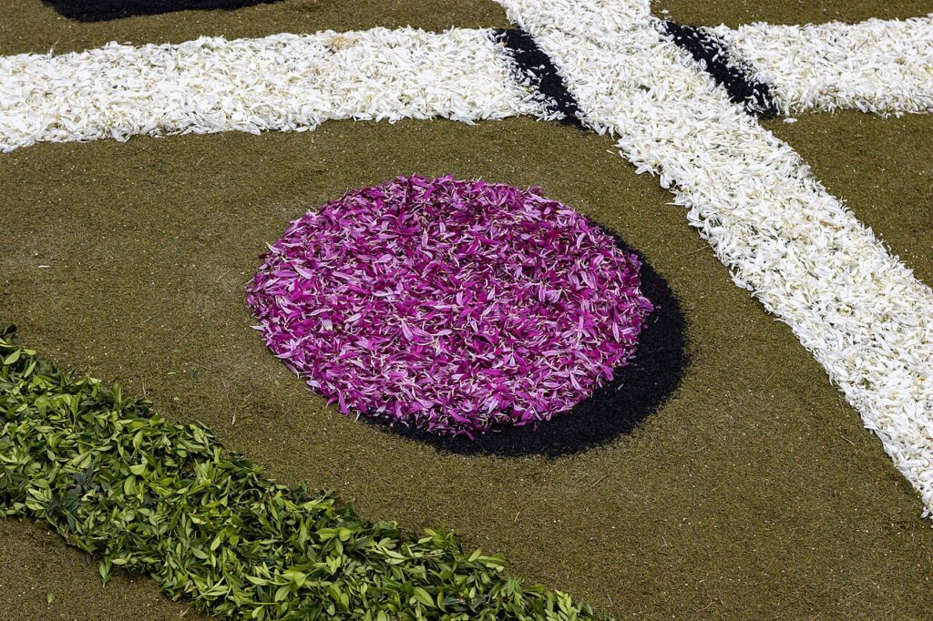 Alfombra de flores del Corpus Christi en La Orotava (imagen de archivo)