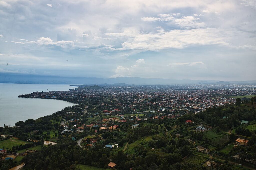 Vista de Goma y del lago Kivu, en la frontera entre RD Congo y Ruanda (imagen de archivo)