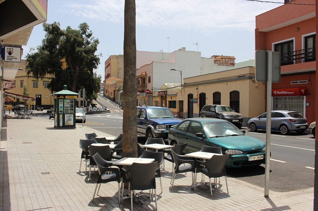 Calle del casco de Granadilla de Abona, en el sur de Tenerife