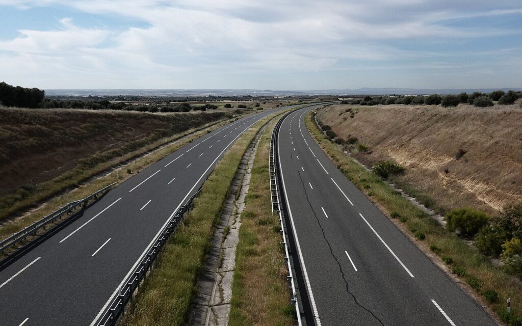 Tramo de autopista en España