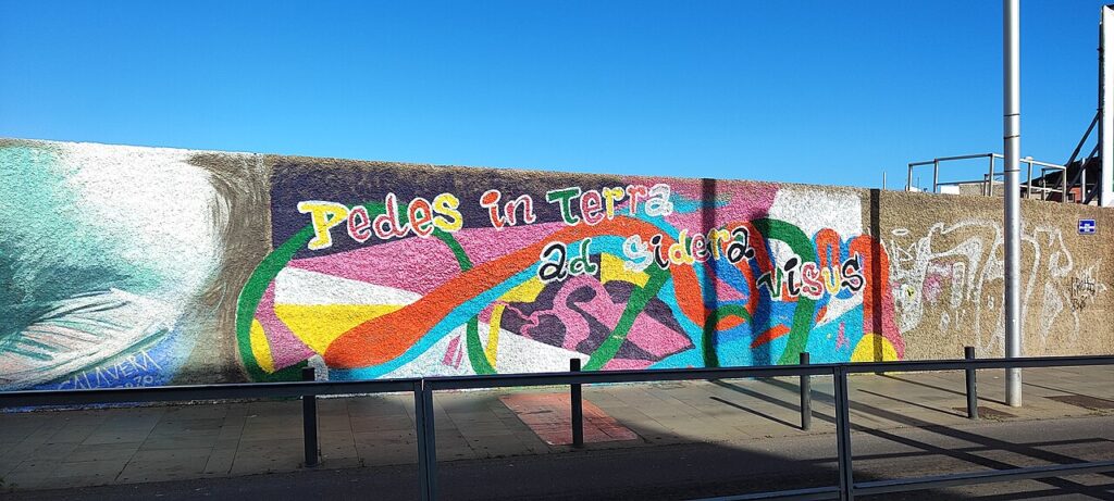 Parada del tranvía en Taco, en La Laguna (Tenerife)