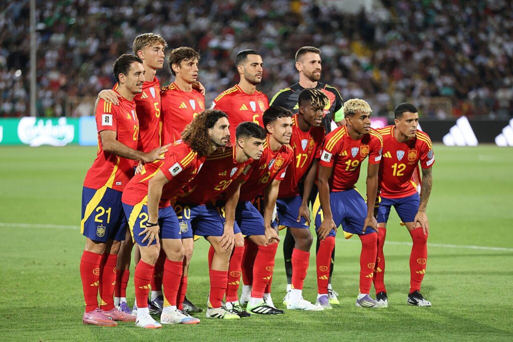Once de la selección española en el partido ante Bulgaria del 4 de septiembre de 2025
