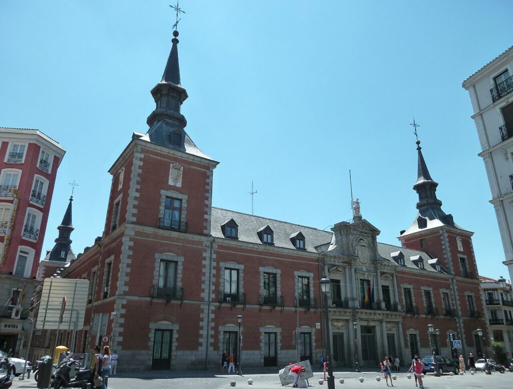 Fachada del Palacio de Santa Cruz, sede del Ministerio de Asuntos Exteriores, en Madrid