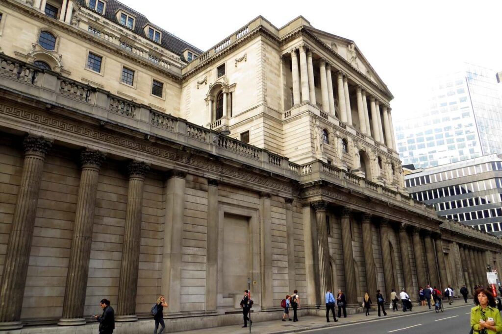 Sede del Banco de Inglaterra en Threadneedle Street, Londres