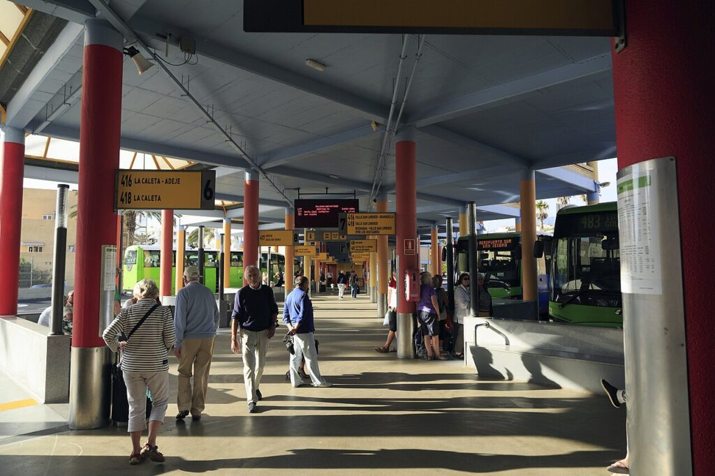 Estación de guaguas de Playa Adeje, en Tenerife