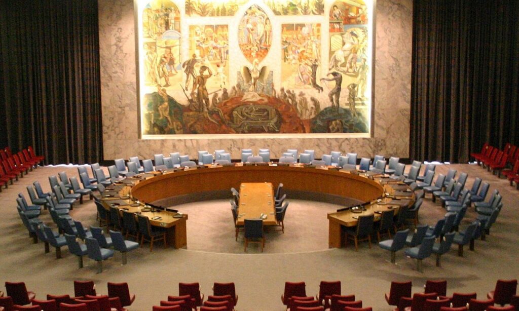 Sala del Consejo de Seguridad de la ONU, en Nueva York