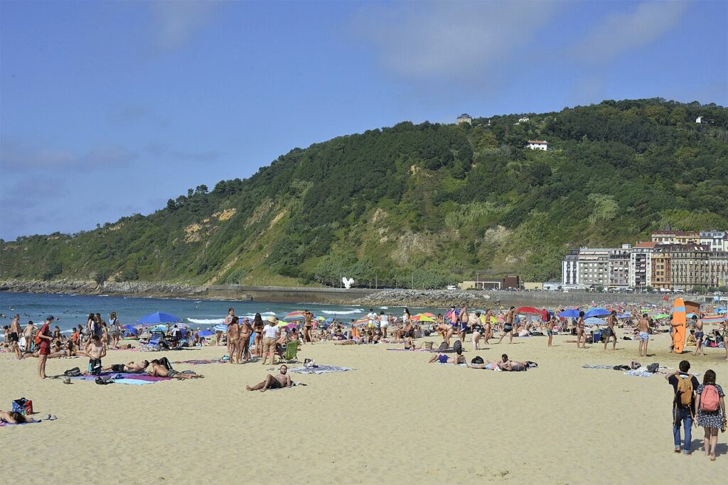 Playa de la Zurriola, en San Sebastián