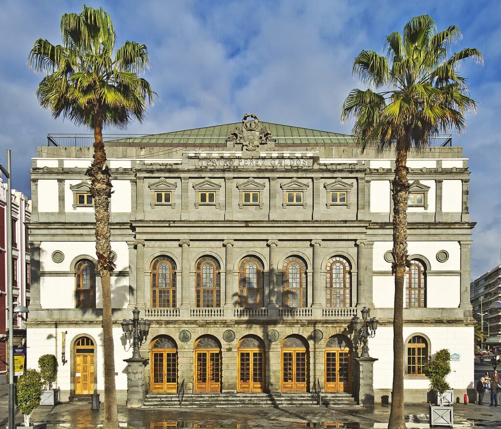 Fachada del Teatro Pérez Galdós, en Las Palmas de Gran Canaria