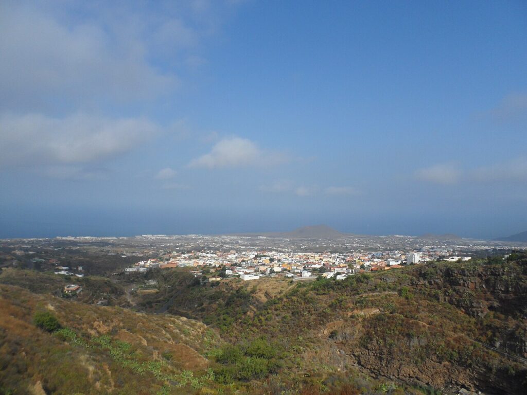 Vista panorámica de Arafo, en el Valle de Güímar (Tenerife)