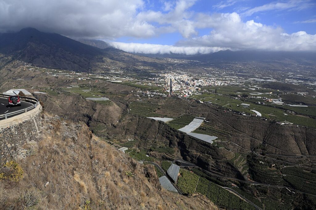Valle de Aridane, en La Palma, visto desde el mirador de El Time