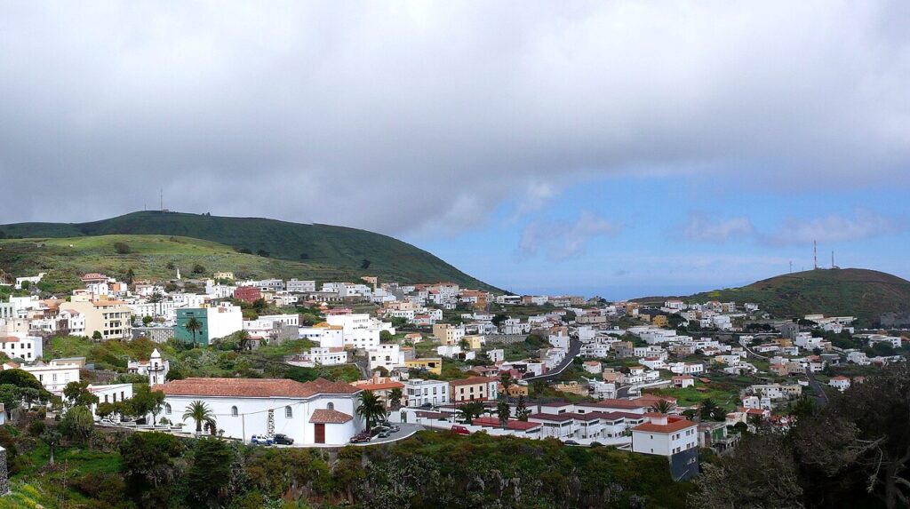 Vista de Valverde, capital de El Hierro