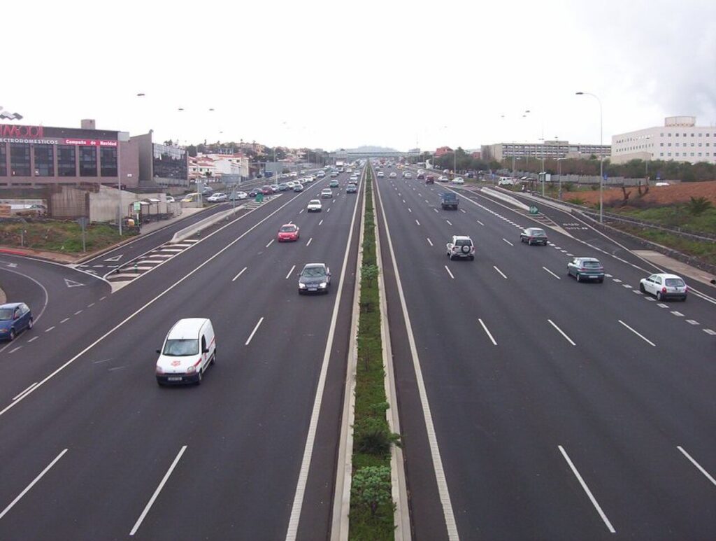 Autopista TF-5 a su paso por Santa Cruz de Tenerife