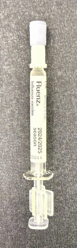 Envase de una vacuna intranasal contra la gripe