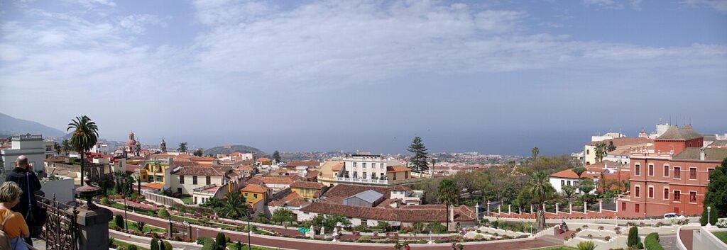 Vista panorámica de la villa de La Orotava, en el norte de Tenerife