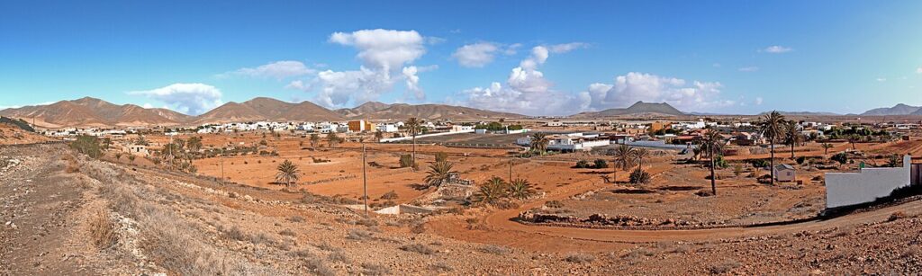 Panorámica del pueblo de Tuineje, en el sur de Fuerteventura