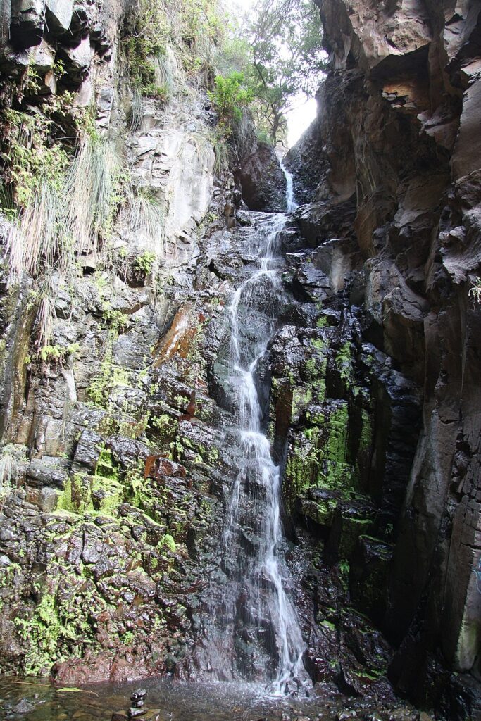 Cascada en el barranco de Arure, en La Gomera