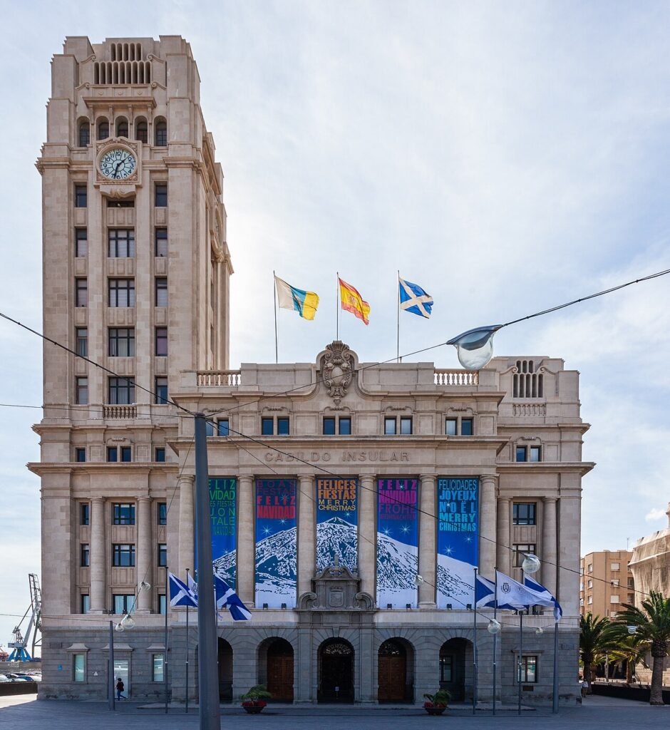 Palacio Insular, sede del Cabildo de Tenerife, en Santa Cruz