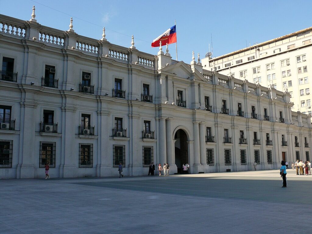 Palacio de La Moneda, sede de la Presidencia de Chile, en Santiago