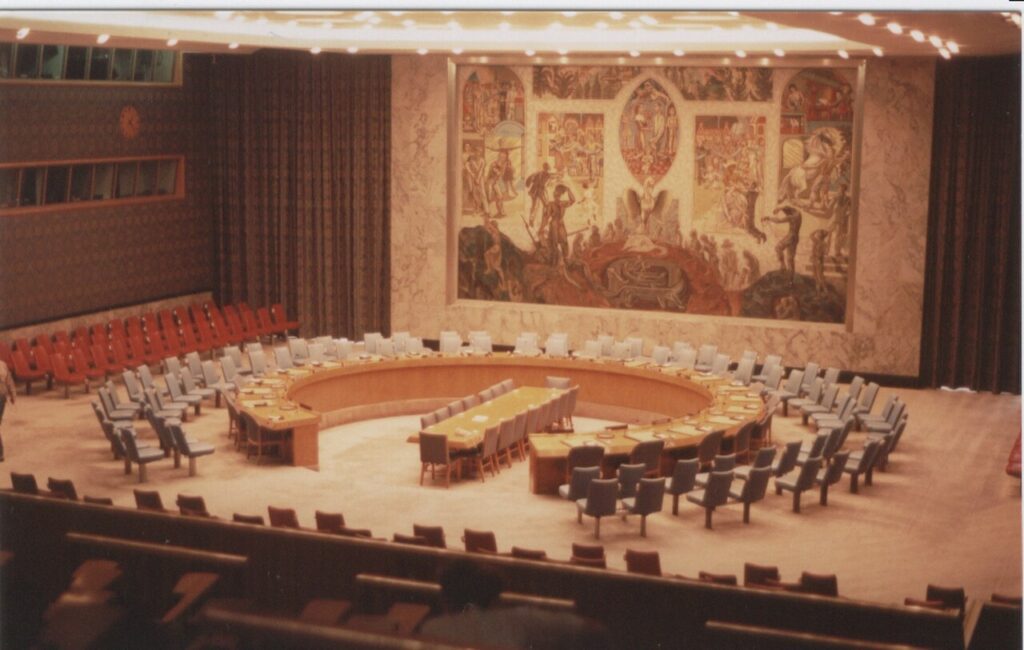 Sala del Consejo de Seguridad de las Naciones Unidas, en Nueva York