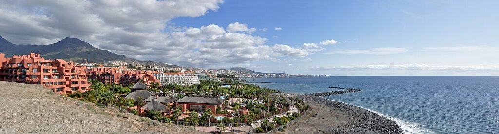 Vista panorámica de Costa Adeje, en el sur de Tenerife
