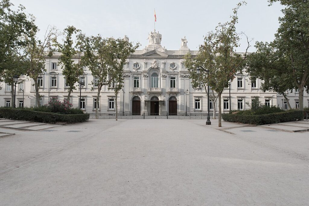 Fachada del edificio del Tribunal Supremo, en Madrid