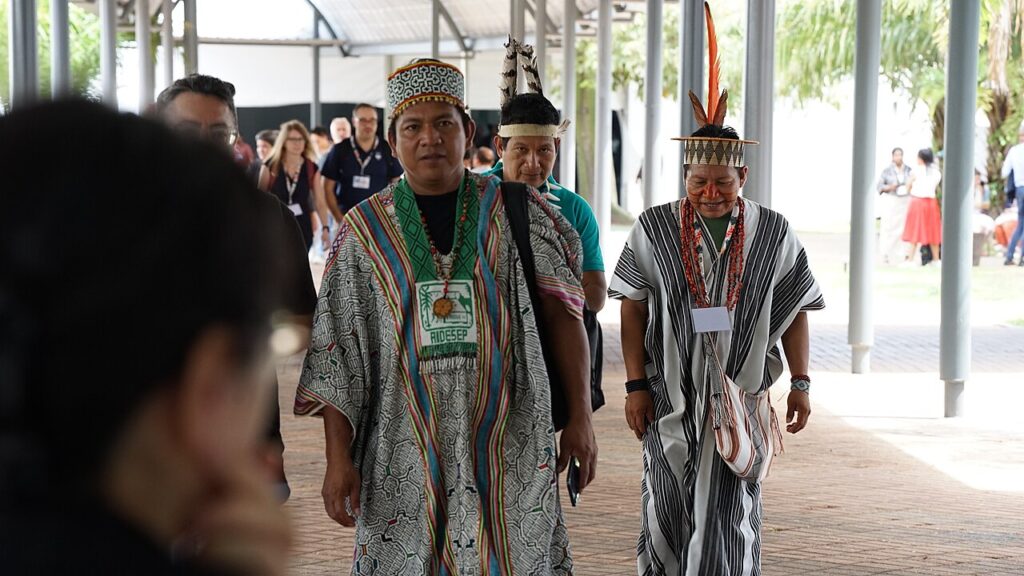 Delegados indígenas en la COP30 de Belém, el 17 de noviembre de 2025