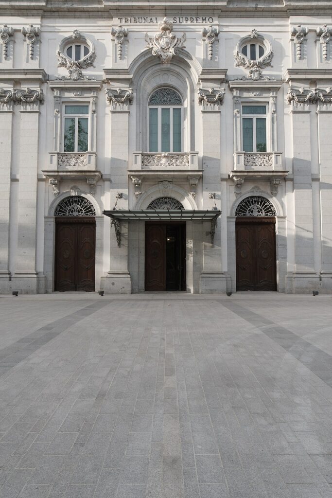 Fachada del Tribunal Supremo, en Madrid