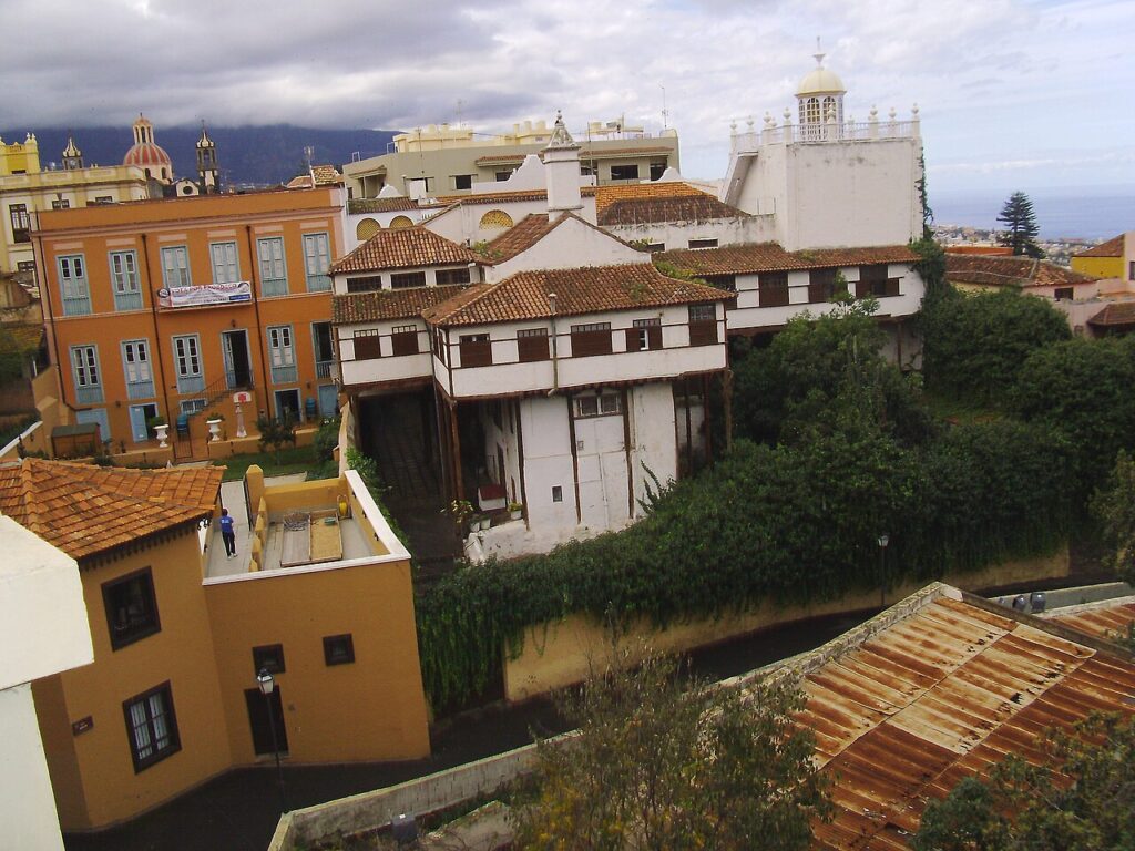 Casas tradicionales en La Orotava, en el norte de Tenerife