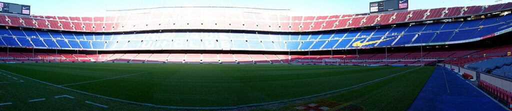 Vista del interior del estadio del FC Barcelona