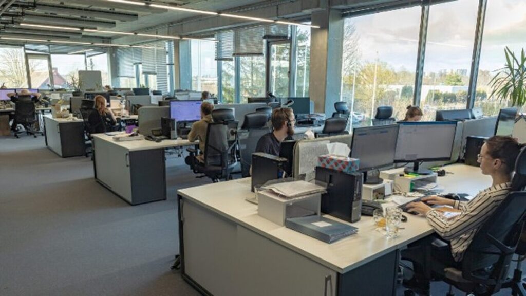 Trabajadores de un centro de atención telefónica
