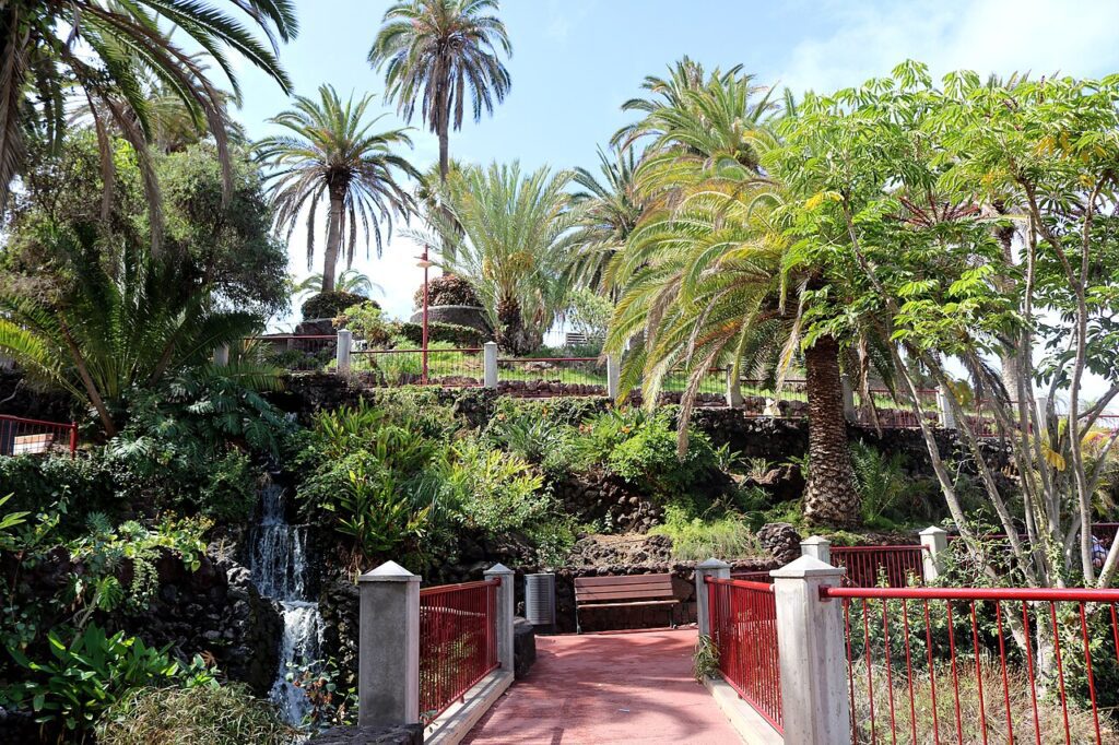Fuente junto al sendero del Parque Taoro, en Puerto de la Cruz