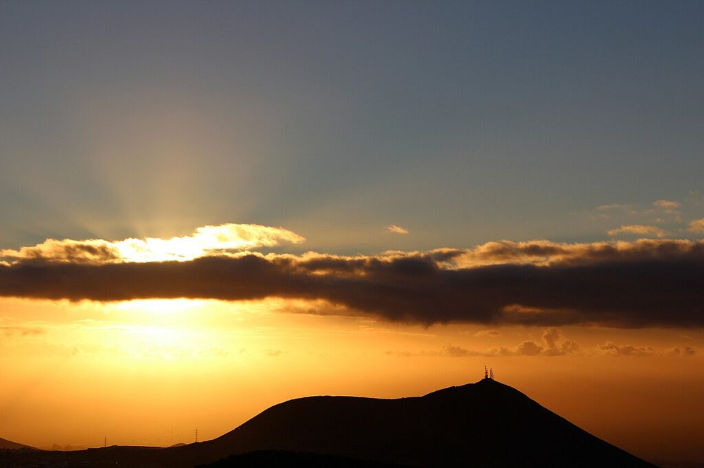 Amanecer visto desde San Miguel de Abona, en el sur de Tenerife