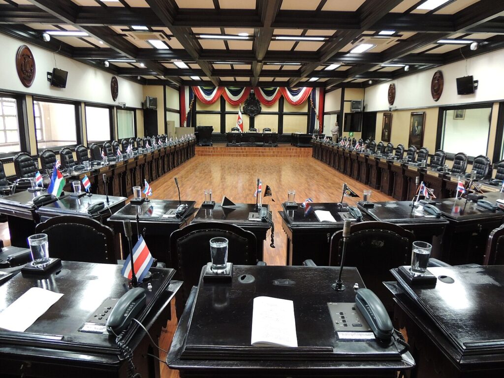 Salón del plenario de la Asamblea Legislativa de Costa Rica