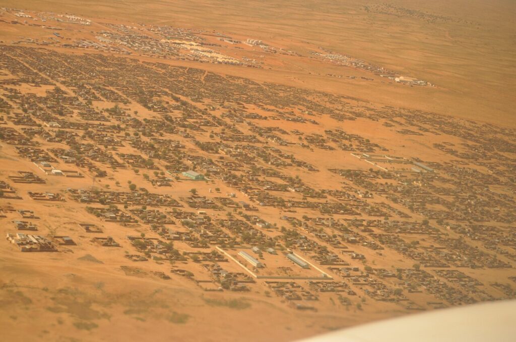 Vista aérea de la ciudad de El Fasher, en Darfur, en 2009