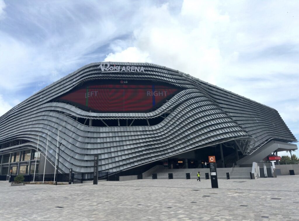 Exterior del Roig Arena de Valencia, sede de la Copa del Rey 2026