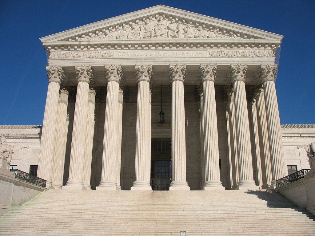 Edificio del Tribunal Supremo de Estados Unidos, en Washington