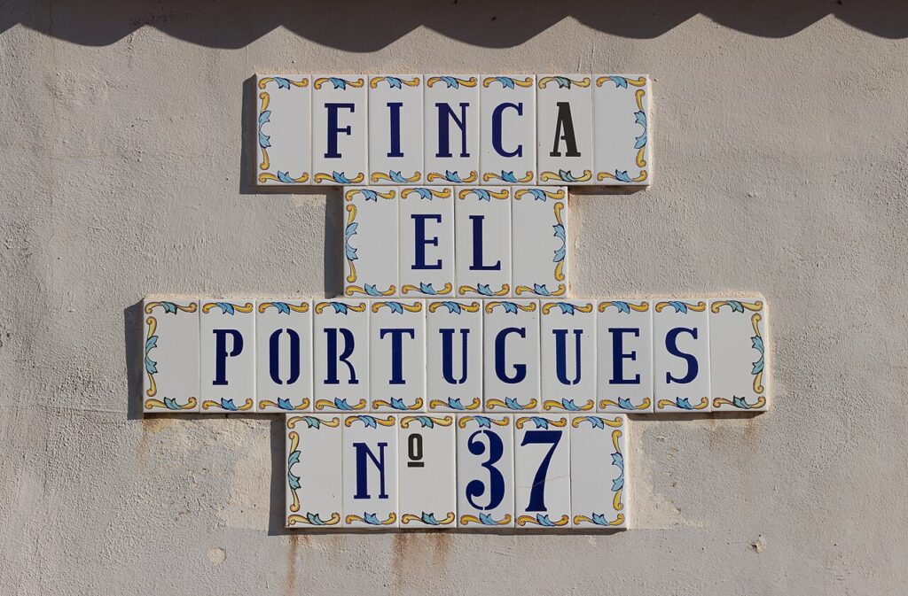 Placa de una calle en el casco de Arafo, Tenerife