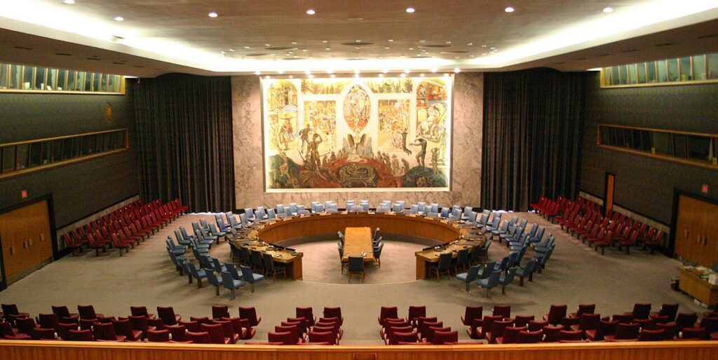 Sala del Consejo de Seguridad de las Naciones Unidas, en Nueva York