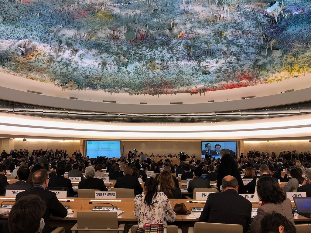 Sesión del Consejo de Derechos Humanos de las Naciones Unidas en Ginebra