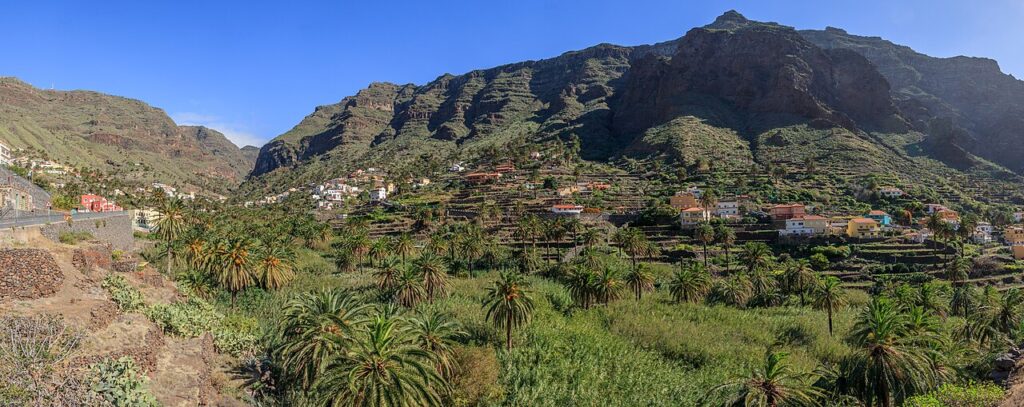 Vista de Valle Gran Rey, en La Gomera
