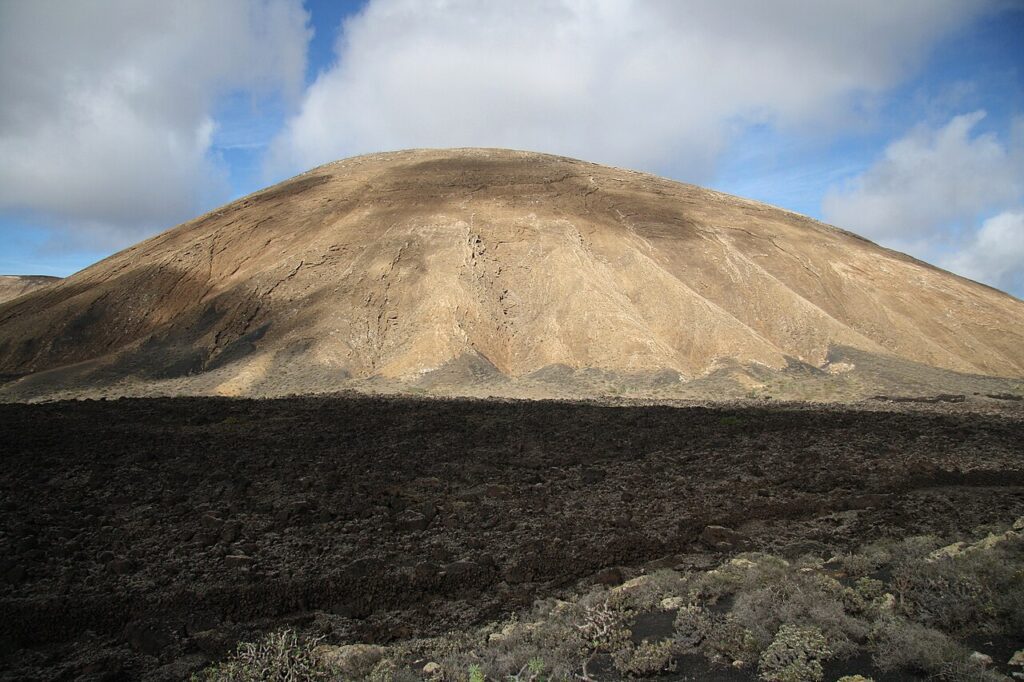 Ladera sur de Caldera Blanca, en Lanzarote