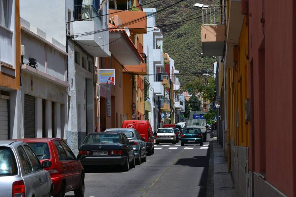 Calle San Juan Evangelista, en el barrio de María Jiménez (Santa Cruz de Tenerife)