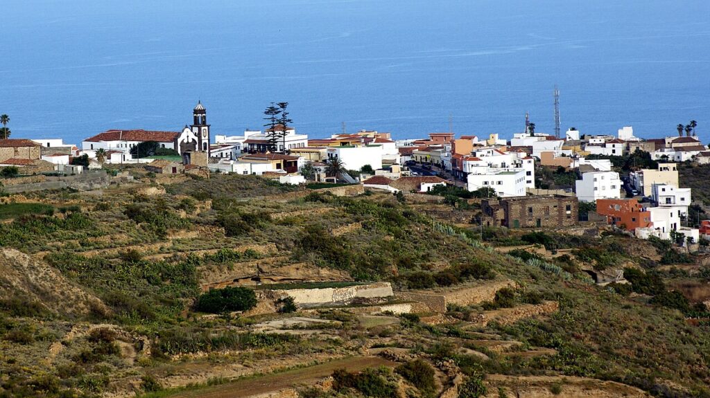 Vista de la villa de Arico, en el sur de Tenerife