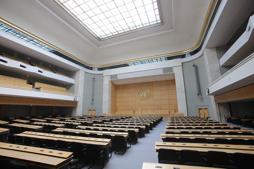 Sala de Asambleas del Palacio de las Naciones, en Ginebra